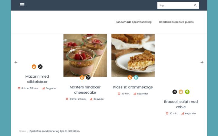 Screenshot of bondemad.dk