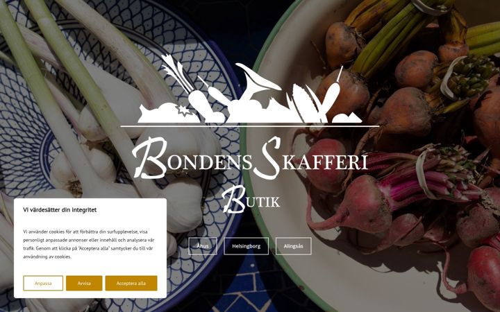 Screenshot of bondensskaffeributik.se