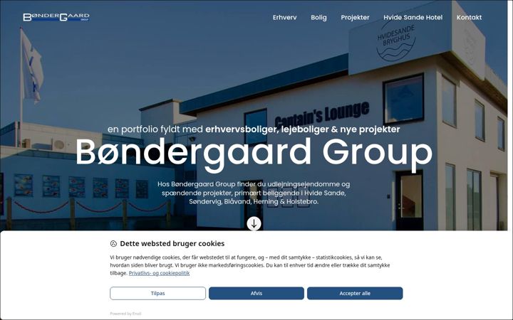 Capture d'écran de bondergaard.com