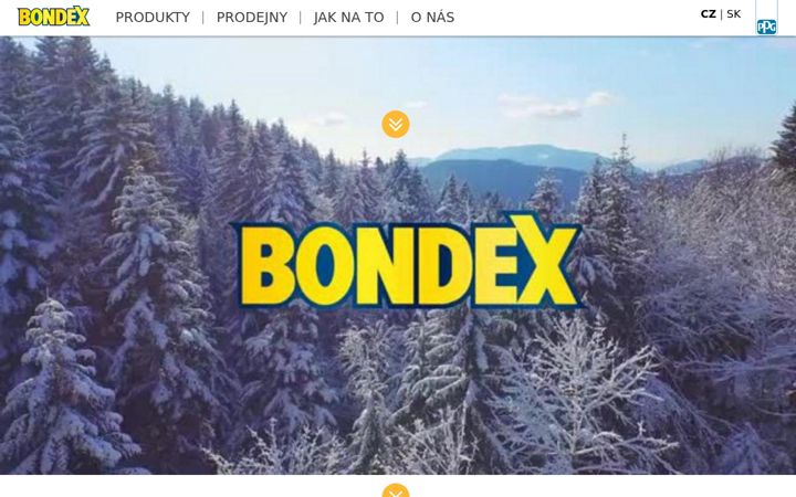 Screenshot of bondex.cz