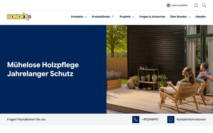 Screenshot of bondex.de