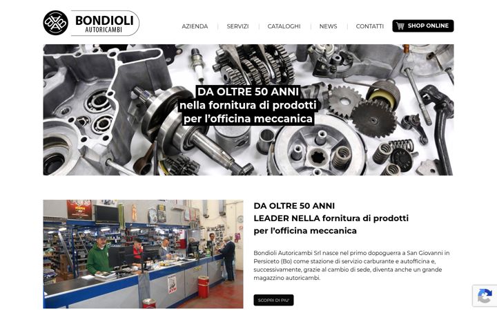 Screenshot of bondioliautoricambi.it