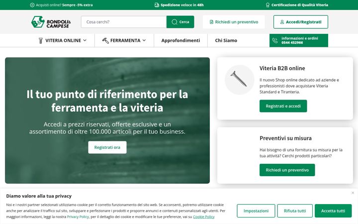 Screenshot ta' bondoli-campese.com