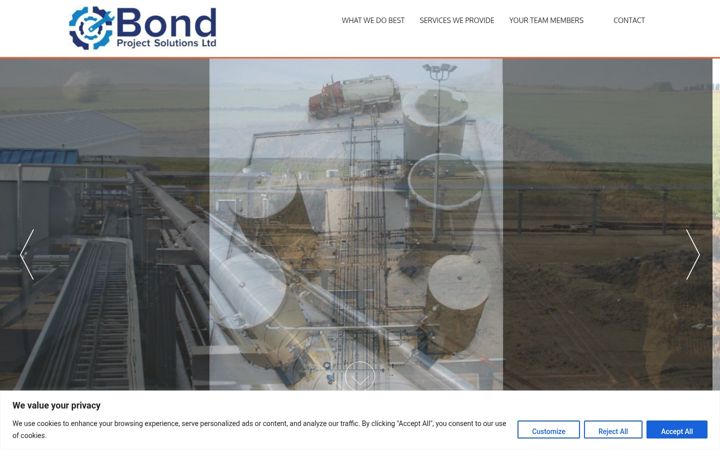 Screenshot ta' bondprojectsolutions.com