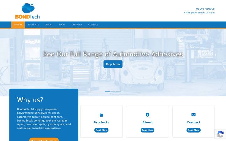 Screenshot of bondtech.uk.com