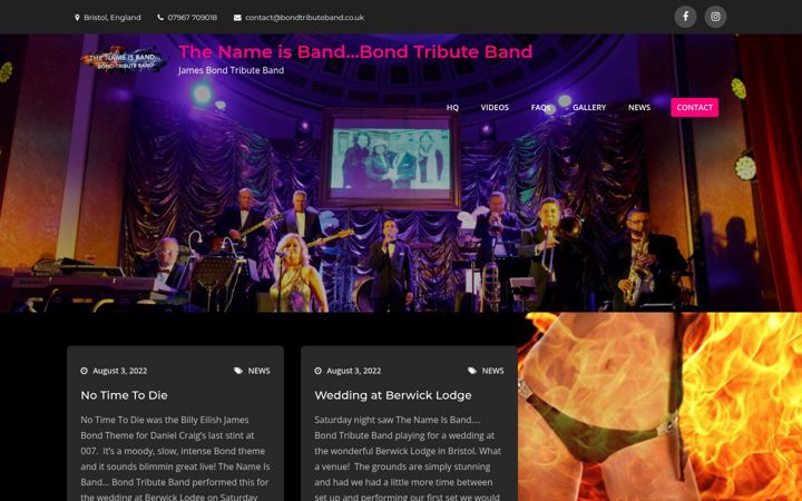 Screenshot of bondtributeband.co.uk