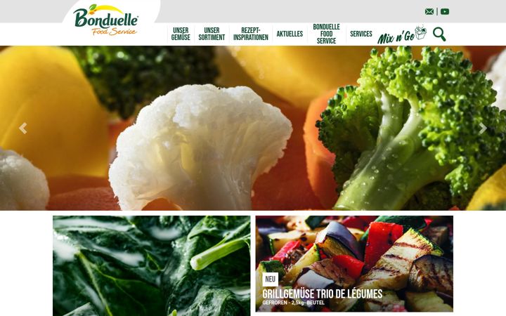Screenshot of bonduelle-foodservice.de