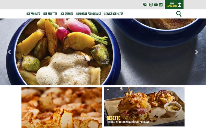Képernyőkép: bonduelle-foodservice.fr