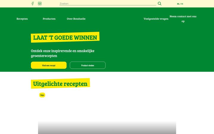 Skjermbilde av bonduelle.be