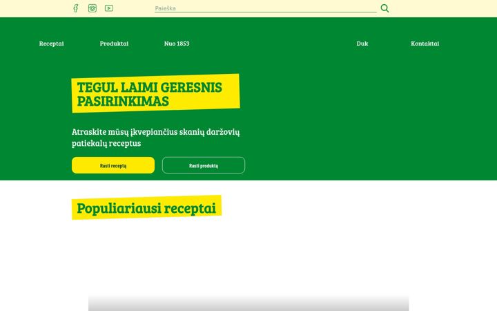 Screenshot of bonduelle.lt