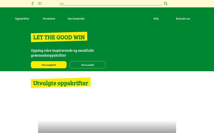 Skärmbild av bonduelle.no