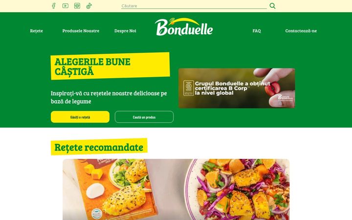 Skärmbild av bonduelle.ro