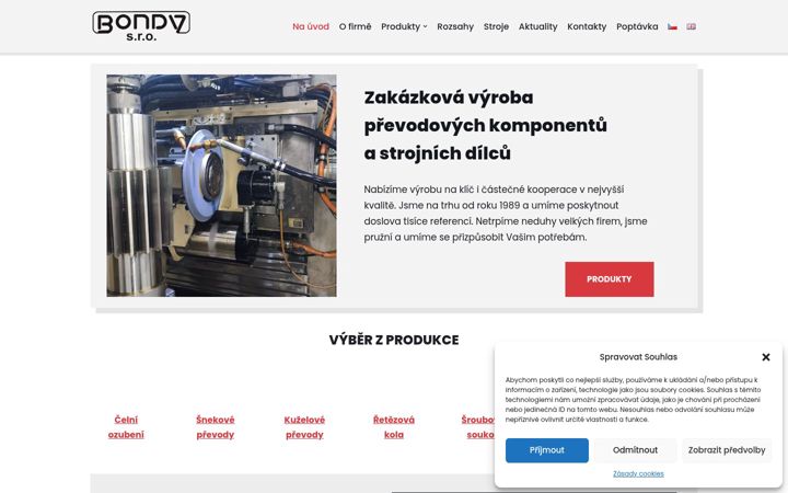 Ekrānuzņēmums no bondy.cz