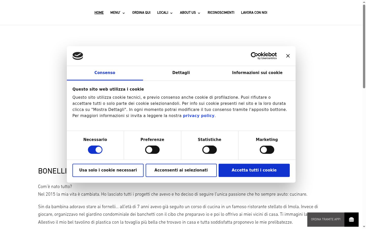 Screenshot van de toestemmingsbanner zoals getoond vóór enige interactie