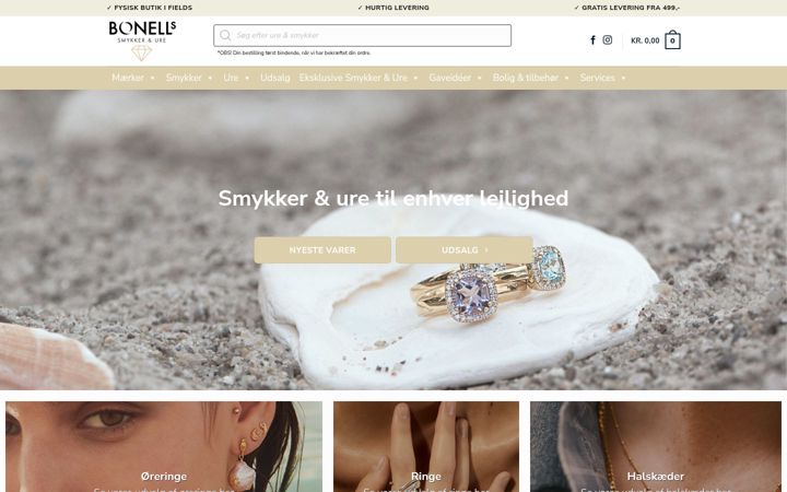 Screenshot of bonells.dk