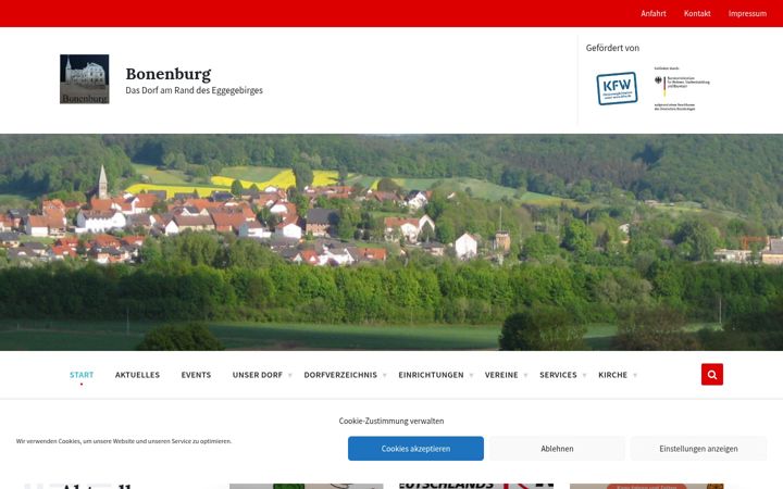 Screenshot of bonenburg.de