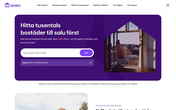 Screenshot of boneo.se