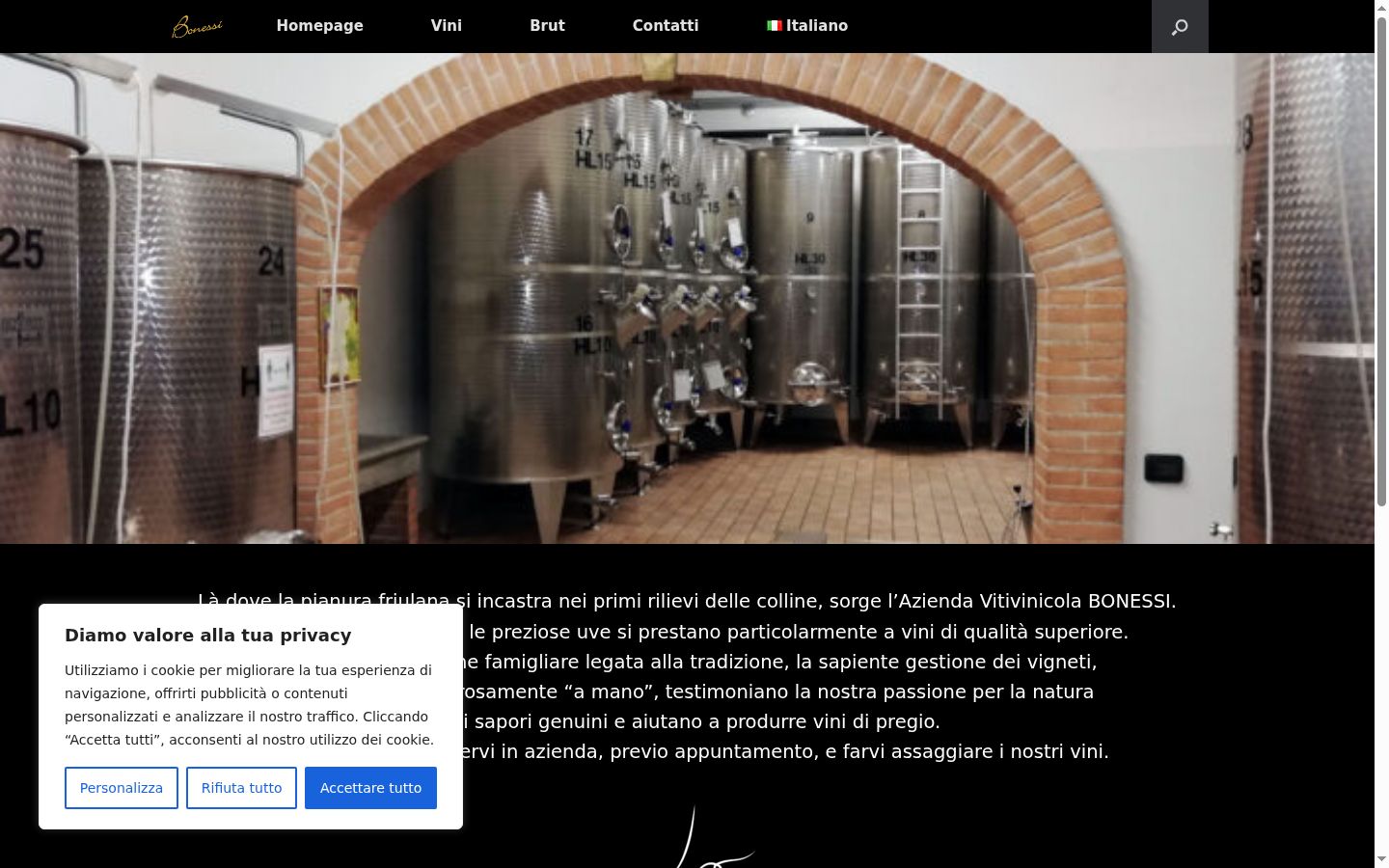 Screenshot of the consent banner shown before any interaction