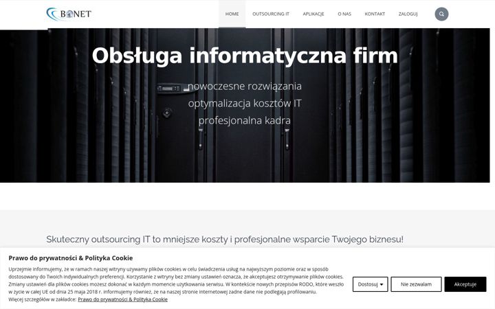 Screenshot stránky bonet.pl