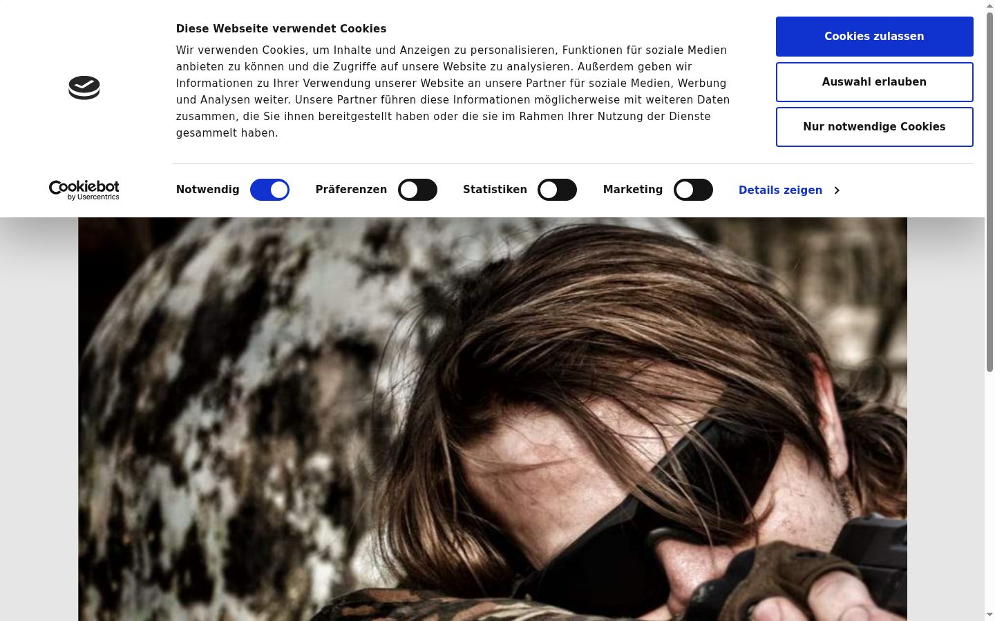 Screenshot of the consent banner shown before any interaction