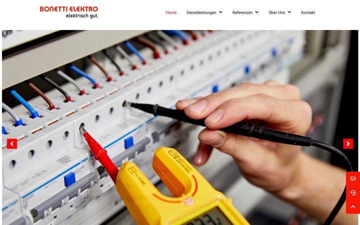 Screenshot ta' bonetti-elektro.ch