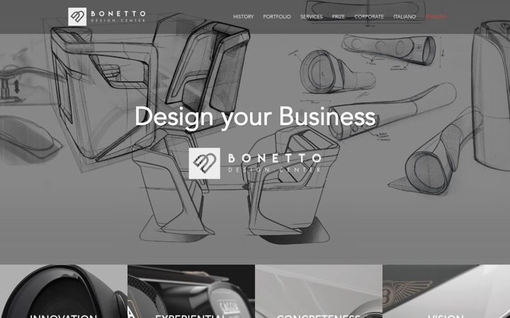 Posnetek zaslona bonettodesign.com