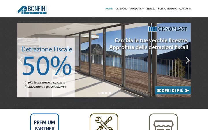 Screenshot of bonfiniinfissi.it