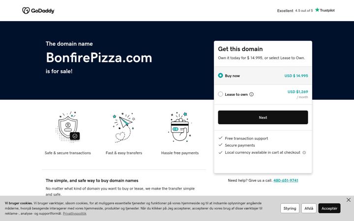 Screenshot of bonfirepizza.com