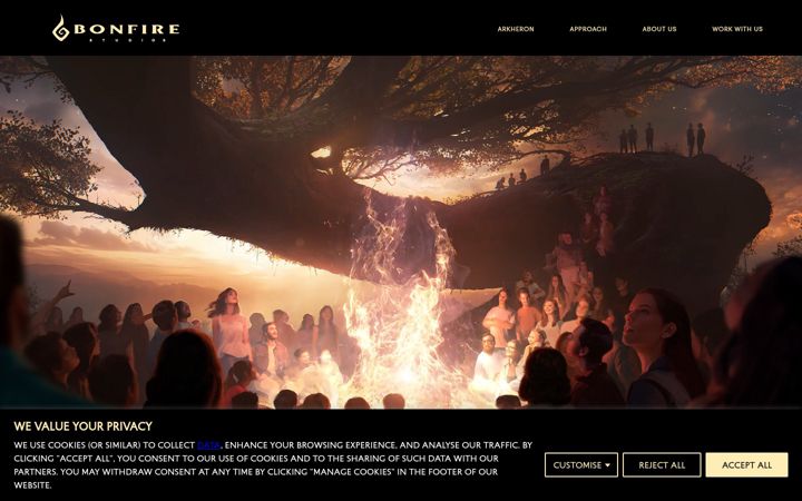Screenshot of bonfirestudios.com