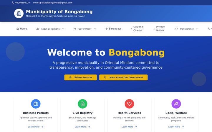 Screenshot of bongabong-connect-copy-d78944f2.base44.app