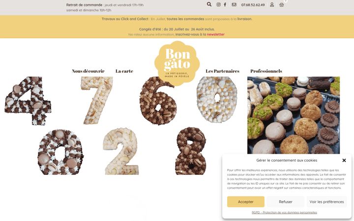 Screenshot stránky bongato-patisserie.fr