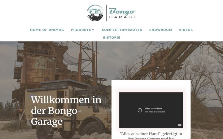 Screenshot stránky bongo-garage.de