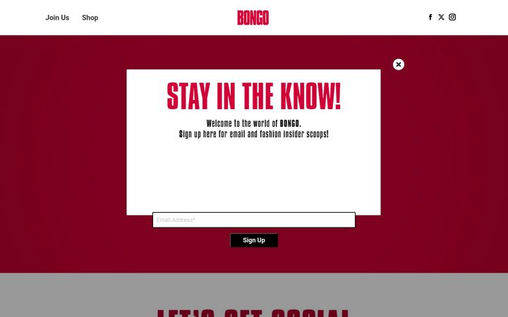 Screenshot of bongo.com