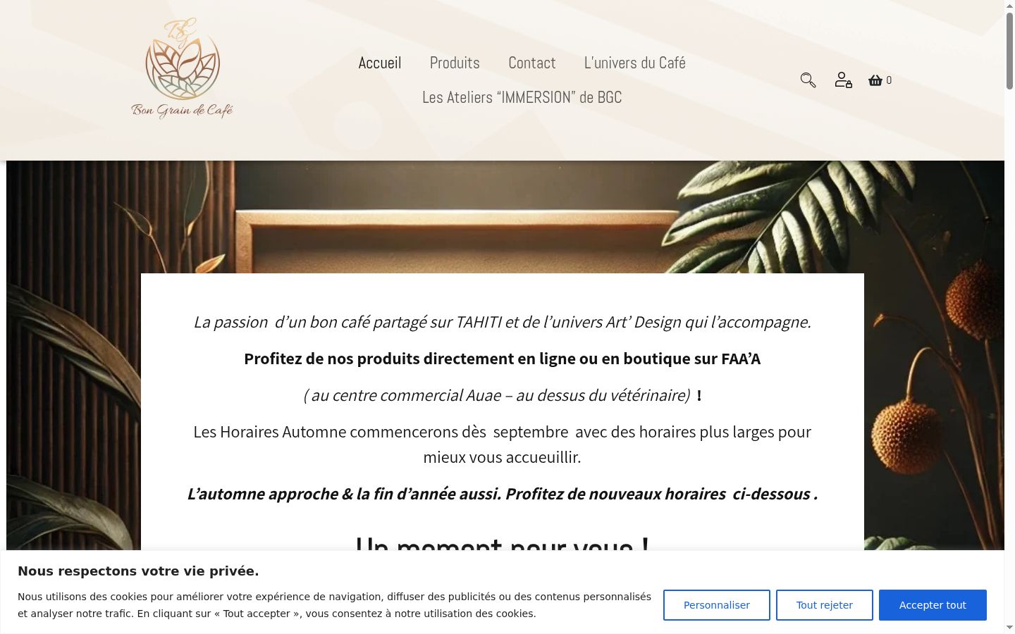 Captura de ecrã do banner de consentimento apresentado antes de qualquer interação