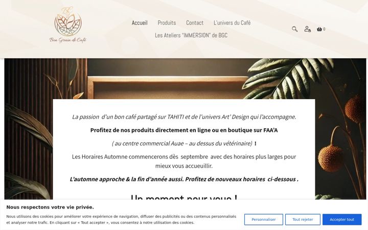 Screenshot of bongraindecafe.com