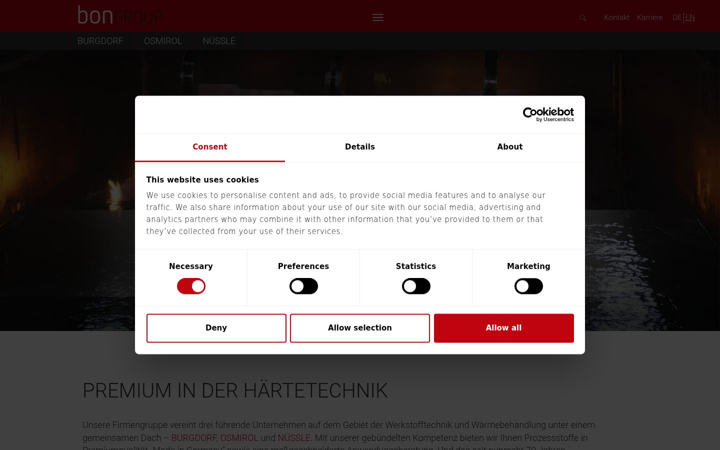 Zrzut ekranu banera zgody wyświetlanego przed jakąkolwiek interakcją