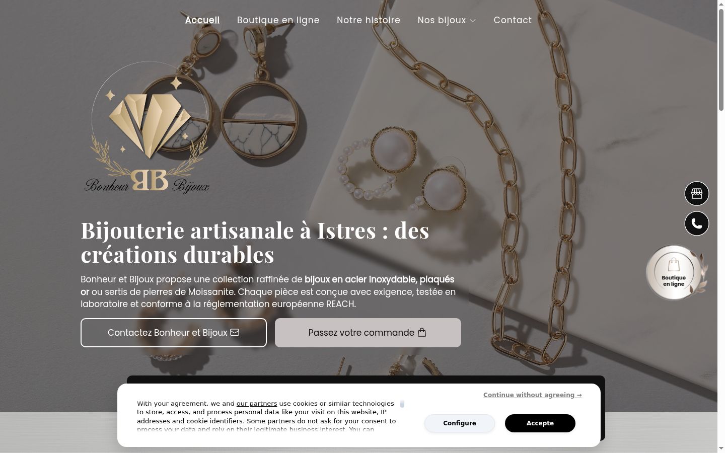 Screenshot del banner di consenso mostrato prima di qualsiasi interazione