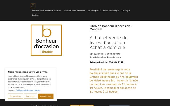 Screenshot of bonheurdoccasion.com