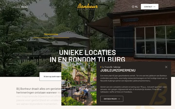 Screenshot ta' bonheurhorecagroep.nl