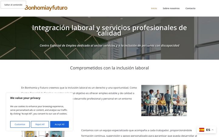 Posnetek zaslona bonhomiayfuturo.com