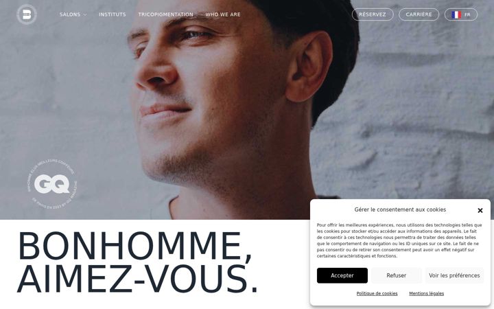Posnetek zaslona bonhomme.com