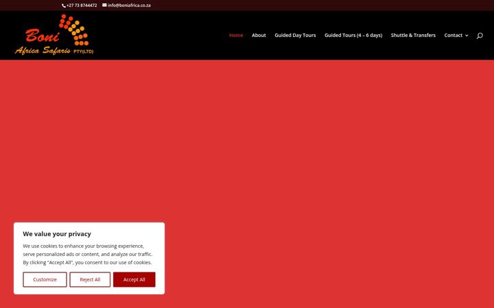 Screenshot of boniafrica.co.za