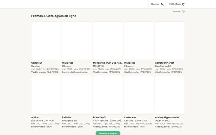Screenshot of bonial.fr