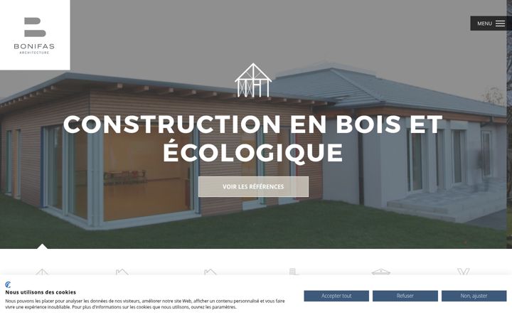 Screenshot of bonifas-architectes.lu