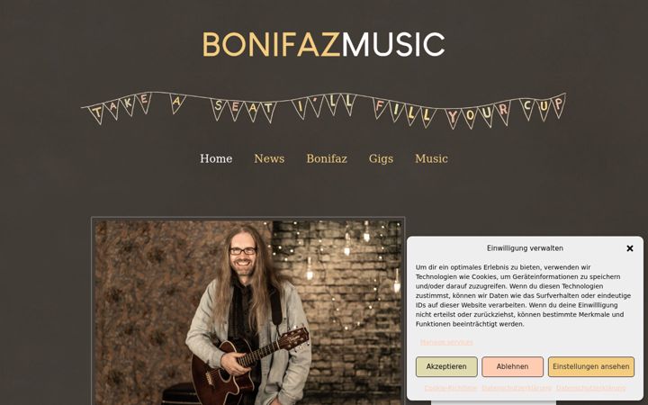 Captura de pantalla de bonifazmusic.de