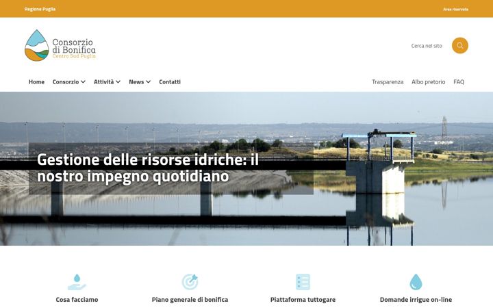 Screenshot stránky bonificacspuglia.it