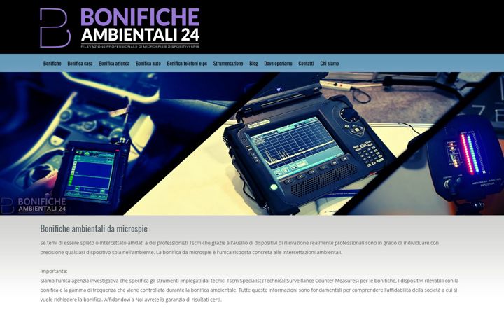 Screenshot stránky bonificheambientali24.it