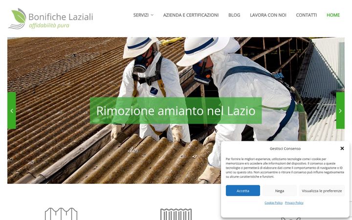 Screenshot of bonifichelaziali.it