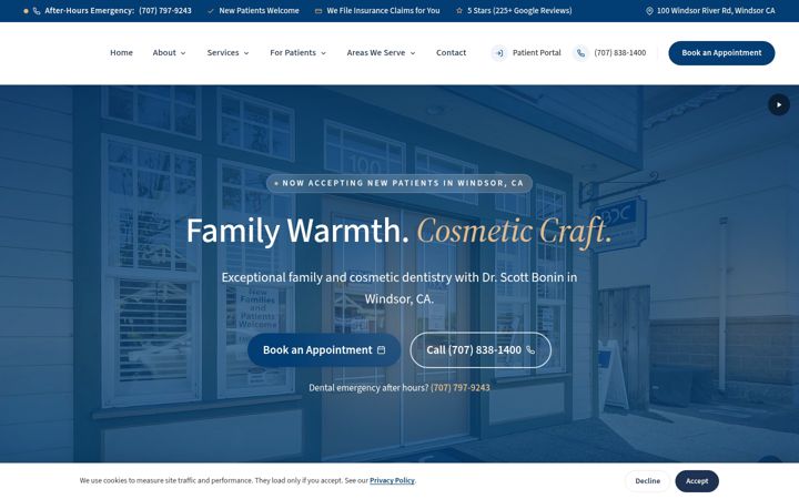 Screenshot of bonindentalcare.com