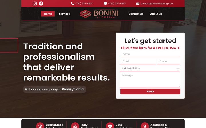 Screenshot stránky boniniflooring.com